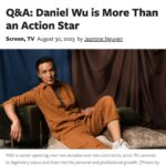 Daniel Wu Instagram - Leading Man @ThatDanielWu is no stranger to commanding attention on and off the screen. He made sure not to typecast himself through his decades in the spotlight, from arthouse films like “Bishonen” to action-packed series like “Into the Badlands.” In our latest article, Wu speaks about his mentorship with Jackie Chan, how “American Born Chinese” affected his parenting style and more. 📸: @FrancisRay_ 🎨 + 👕: @AudreyRyu 📝: @Nguyening.Png 📹: @Joyce.Chang 💇🏻: @SydneySollod (Please note that this interview was conducted before the SAG-AFTRA strike began.)