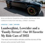 Daniel Wu Instagram – As we close out 2023 and welcome in 2024 it was nice to wake up and see this on the last day of the year. Made the Wall Street Journal for top ten rides of 2023! See full article in bio.
