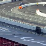 Daniel Wu Instagram - Getting the tour of the #nascarclash 1/4 mile track inside the LA Colosseum from @dennyhamlin ahead of the race this Sunday. Short and sweet. #wearestudentdrivers #nascar @nascar @toyotausa L.A. Collesium
