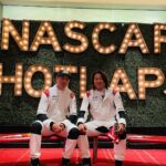 Daniel Wu Instagram - Getting the tour of the #nascarclash 1/4 mile track inside the LA Colosseum from @dennyhamlin ahead of the race this Sunday. Short and sweet. #wearestudentdrivers #nascar @nascar @toyotausa L.A. Collesium