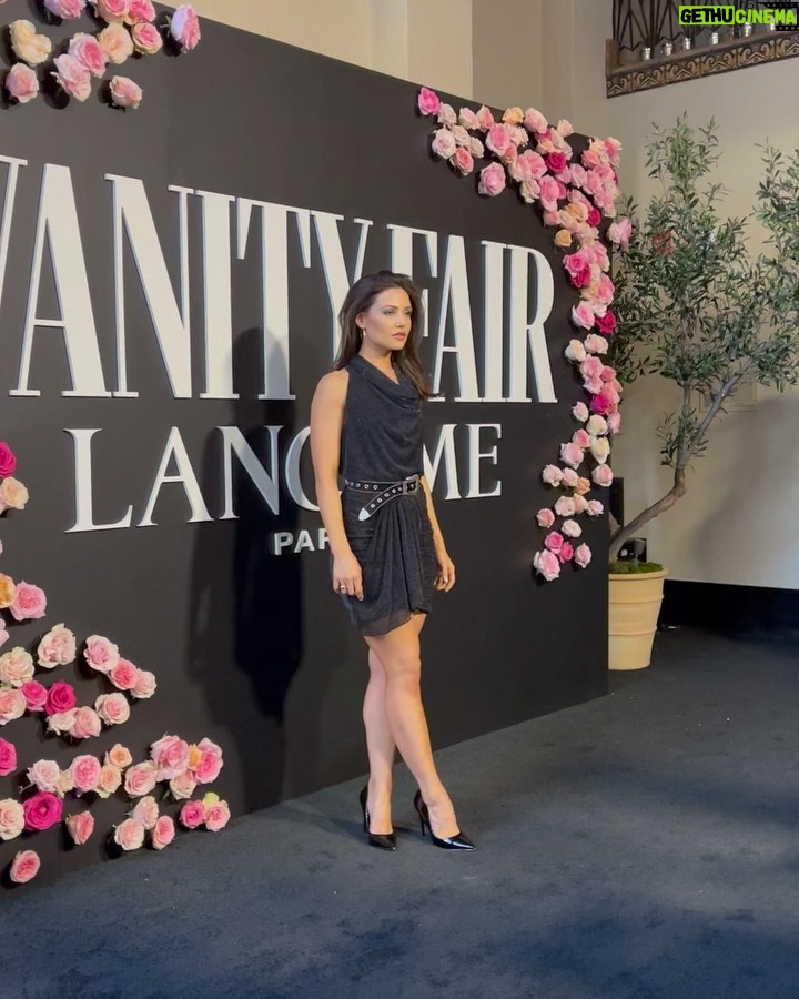 Danielle Campbell Instagram - A little bit of last nights vanity🖤 Thank you so much @mingey and @radhikajones for such a gorgeous evening with @vanityfair and @lancomeofficial Mother Wolf Los Angeles