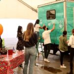 Danielle Campbell Instagram - Volunteering today with my @thisisabouthumanity family to deliver supplies + PPE to essential workers and immigrant families and help paint the mural on a new mobile health clinic. I can’t imagine a better way to CELEBRATE! ❤️🎉❤️🎉 @yscalibaja @zoe.winkler.reinis @elsamariecollins  @pintora.ksan @xbordermb @icfdn @thisisabouthumanity @valoriedarling @sendintheclownsla @magnightentertainment @gogosqueez @baresnacks @skechers @pintora.ksan @My.oomla