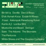 Danilla Riyadi Instagram - BUKAN KONSER BIASA. INI KONSER UNTUK MEREKA YANG TERPENJARA DAN TERANIAYA DI TANAH AIRNYA SENDIRI! 🇵🇸 16 artis 🇮🇩 sepakat bergerak dan bersuara bersama selama 7 hari kerja dalam 1 misi sukarela kemanusiaan dan solidaritas Palestina. Donasi kehadiran untuk rangkaian konser ini sudah bisa diperoleh melalui @loketcom mulai hari ini. Tempat sangat terbatas, pastikan dirimu menjadi bagian di dalamnya. Seluruh hasil donasi dari konser ini akan ditampung oleh rekening bank M Bloc Foundation (Yayasan Radar Budaya Kreatif) dan bakal disalurkan via rekening bank resmi Kedubes Palestina setelah konser terakhir selesai. Laporan terkini hasil donasi akan dilakukan secara berkala via akun ini. From the river to the sea…. #stopthegenocide #westandwithpalestine #mblocspace