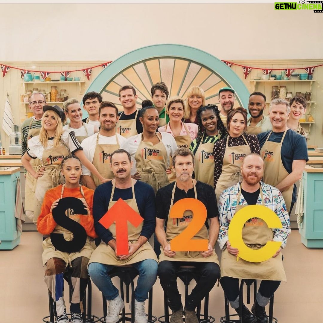Danny Dyer Instagram - Watch me and this little mob bake the fuck out of some cakes. Channel 4. Coming soon. #standup2cancer #bakeoff
