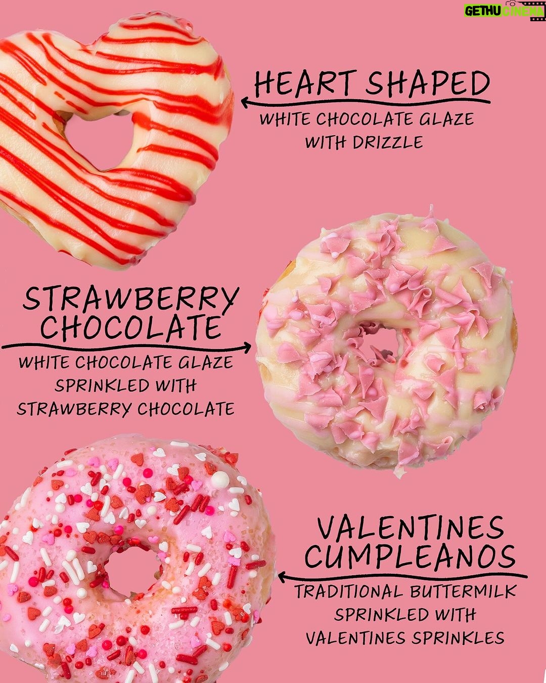 Danny Trejo Instagram - Treat your sweetheart to a sweet treat! 💕🍩 Delight your special someone this Valentine’s Day with a box of our deliciously sweet donuts! Choose from a variety of valentines themed donuts like our heart shaped donut, strawberry chocolate, and valentines cumpleanos. ❤️Heart Shaped❤️ Raised donut, white chocolate glaze with drizzle 🍓Strawberry Chocolate 🍫 Raised donut, white chocolate glaze sprinkled with strawberry chocolate 🥰Valentines Cumpleanos🥰 Raised donut, traditional buttermilk sprinkled with valentines sprinkles Open daily 7AM-4PM 📍6785 Santa Monica Blvd, Los Angeles #trejostacos #trejosdonuts #trejoscantina #trejoscerveza #trejosdonutsandcoffee #coffeeshop #losangeles #donuts #dannytrejo #breakfast #bakers #donutsandcoffee Trejo's Coffee & Donuts
