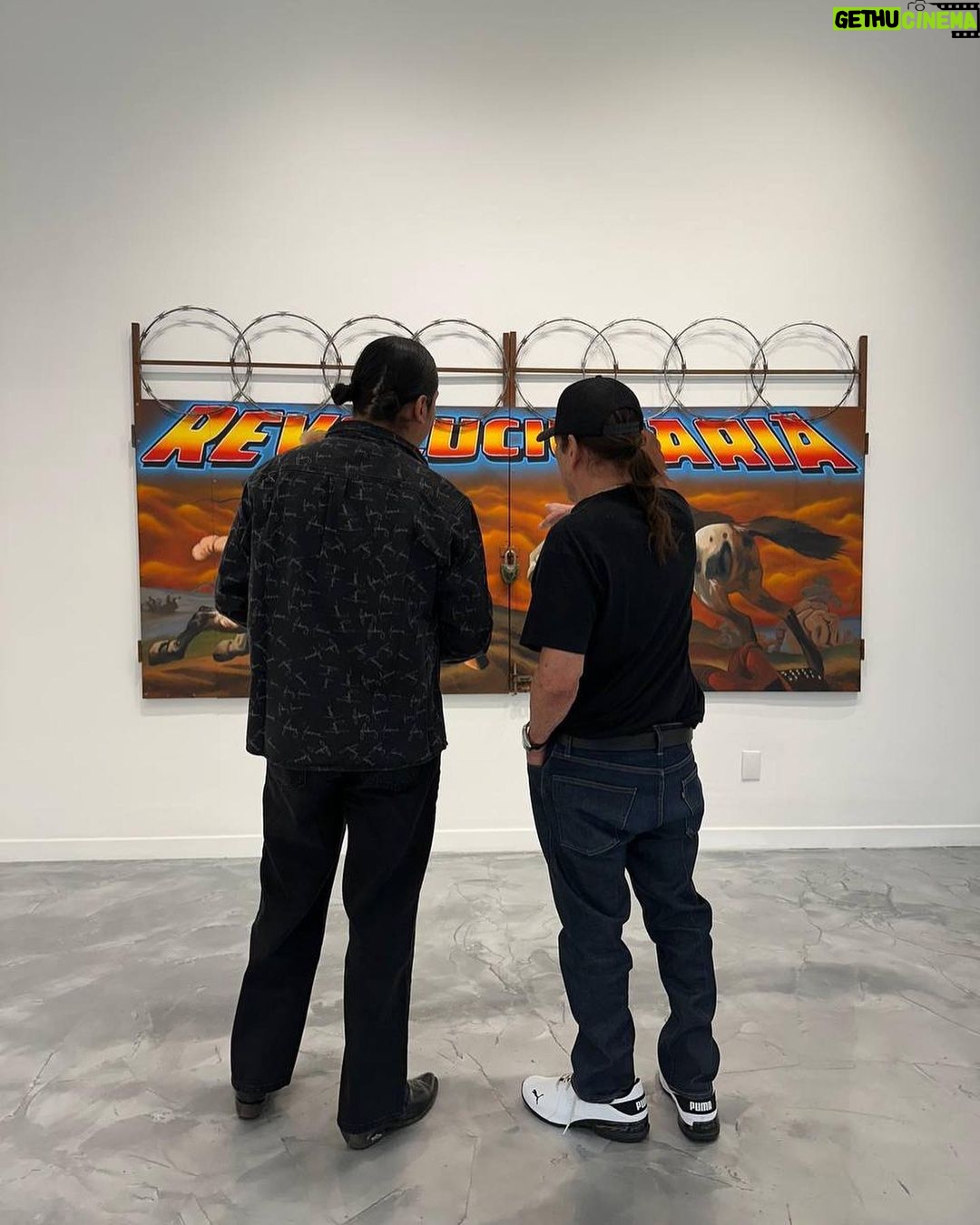 Danny Trejo Instagram - I had the pleasure to tour @ozziejuarez solo show OXI-DIOS @charliejamesgallery yesterday. Amazing work, make sure you check it out. Charlie James Gallery