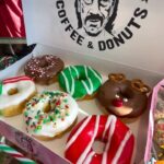 Danny Trejo Instagram - Deck the halls with Trejo’s Holiday Donuts! 🍩 🎁🎄 🦌Rudolph The Rednose Reindeer Chocolate abuelita with candied eyes, m&m nose and pretzel antlers 🎄Ornament Filled donut with spiced apple jam filling, buttermilk glaze and design 🎅Candy Cane Chocolate abuelita glaze with candy cane sugar glaze 🎁Holiday Gift Buttermilk glaze with buttermilk drizzle 🤶Christmas Cumpleanos Buttermilk glaze with Christmas sprinkles 👼Merry & Bright Red/Green Buttermilk glaze Open daily 7AM-4PM 📍6785 Santa Monica Blvd, Los Angeles #trejostacos #trejosdonuts #trejoscantina #trejoscerveza #trejosdonutsandcoffee #coffeeshop #losangeles #donuts #dannytrejo #breakfast #bakers #donutsandcoffee Trejo's Coffee & Donuts