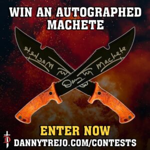 Danny Trejo Instagram - Machete don’t joke, 3 Lucky winners will win an Autographed Machete this holiday season by joining Trejo’s Machete Holiday Giveaway! There are many ways to gain entries. Good Luck everyone! Enter Here: *Link in Bio*

*Giveaway Winners will be selected Jan 1st 2024
*Must be 18+ to Enter

#dannytrejo #machete #giveaway #holidays

This is in no way sponsored, administered, or associated with Meta Platforms, Inc. By entering, entrants confirm they are 18+ years of age, release Instagram of responsibility, and agree to Instagram’s term of use.