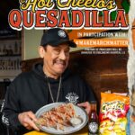 Danny Trejo Instagram - Spice up your life this March with our Hot Cheetos Quesadilla at Trejo’s Tacos! 🔥🧀 This fiery fusion of flavor is made in participation with @childrensla for #MakeMarchMatter! Portion of proceeds will be donated to the CHLA! So add a dash of goodness to your day and make every bite count towards a great cause! 🔥Hot Cheeto Quesadilla🔥 A warm, crispy tortilla filled with our delicious 3 cheese blend and Flamin’ Hot @cheetos drizzled with a chipotle crema. Topped with crumbled Hot Cheetos. **Only available this March for a limited time! Join us at one of our 4 locations to try it! 📍Hollywood Cantina 1556 N Cahuenga Blvd 90028 📍Santa Monica 316 Santa Monica Blvd 90401 📍La Brea 1048 S La Brea Ave 90028 📍Farmer’s Market 6333 W 3rd Street 90036 #trejostacos #trejoscantina #trejoscerveza #dannytrejo #losangeles #tacos #burritos #cocktails #tacotuesday #foodporn #instafood #happyhour #tacolover #bowls #burritobowls #hotcheetos #flaminhot #quesadilla Trejo's Cantina