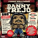 Danny Trejo Instagram - #Repost @originalfunko Get ready for Danny Trejo at Funko Hollywood on Saturday 3/2! Here’s all the info you’ll need to prep for this incredible opportunity to meet Danny Trejo and snag some awesome merch! See you there! ⁣ ⁣ #Funko #FunkoHollywood