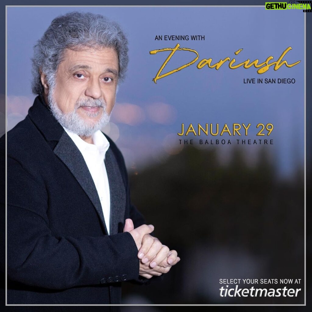 Dariush Eghbali Instagram - Dariush: Live in San Diego | Sat Jan 29 | Balboa Theatre | Limited number of seats available at ticketmater.com @pocket.ace.productions Balboa Theatre - San Diego