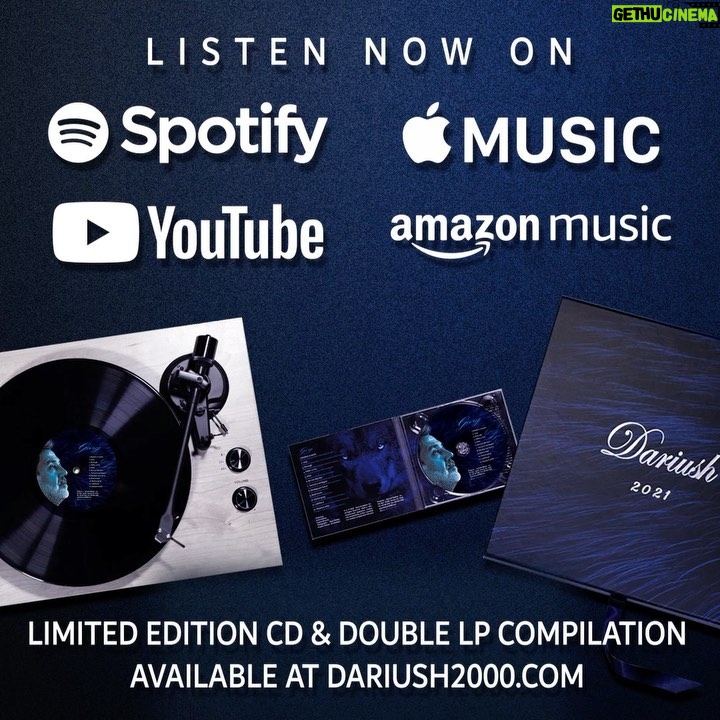 Dariush Eghbali Instagram - شما اکنون میتوانید آلبوم جدید داریوش، گُرگ، را از طریق پلتفرمهای معتبر موسیقی بشنوید و تهیه کنید. نسخه فیزیکی آلبوم گرگ مجموعهای شامل یک سیدی و دو صفحه الپی میباشد. شما میتوانید این مجموعه را از وبسایت رسمی داریوش تهیه کنید: www.dariush2000.com