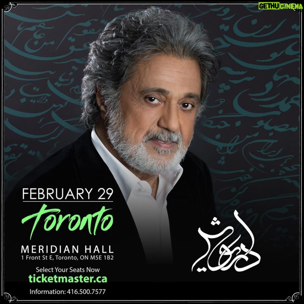 Dariush Eghbali Instagram - Dariush: Live in Toronto / Sat Feb 29 / Meridian Hall / Tickets available at Ticketmaster.com TO Live