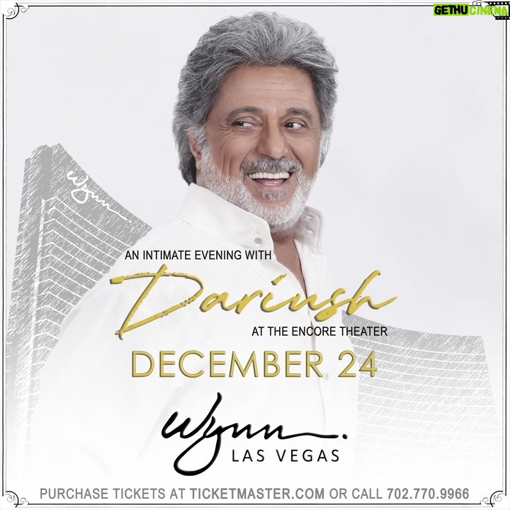 Dariush Eghbali Instagram - Dariush: Live at Wynn Las Vegas | December 24 | Tickets available at Ticketmaster.com or call (702) 770-9966