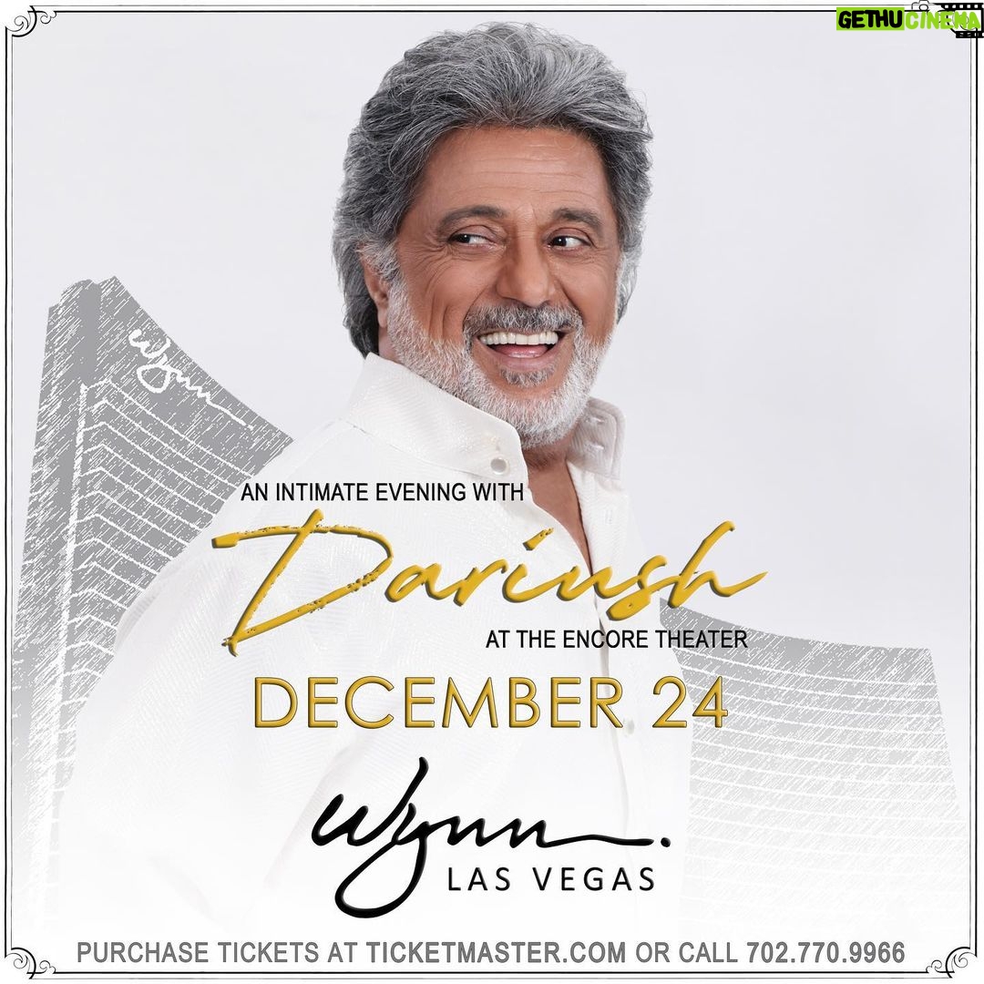 Dariush Eghbali Instagram - Dariush: An Intimate Evening in Las Vegas | December 24 | Wynn Las Vegas | Best Seats on Sale Now at Ticketmaster.com Encore Theater at Wynn Las Vegas