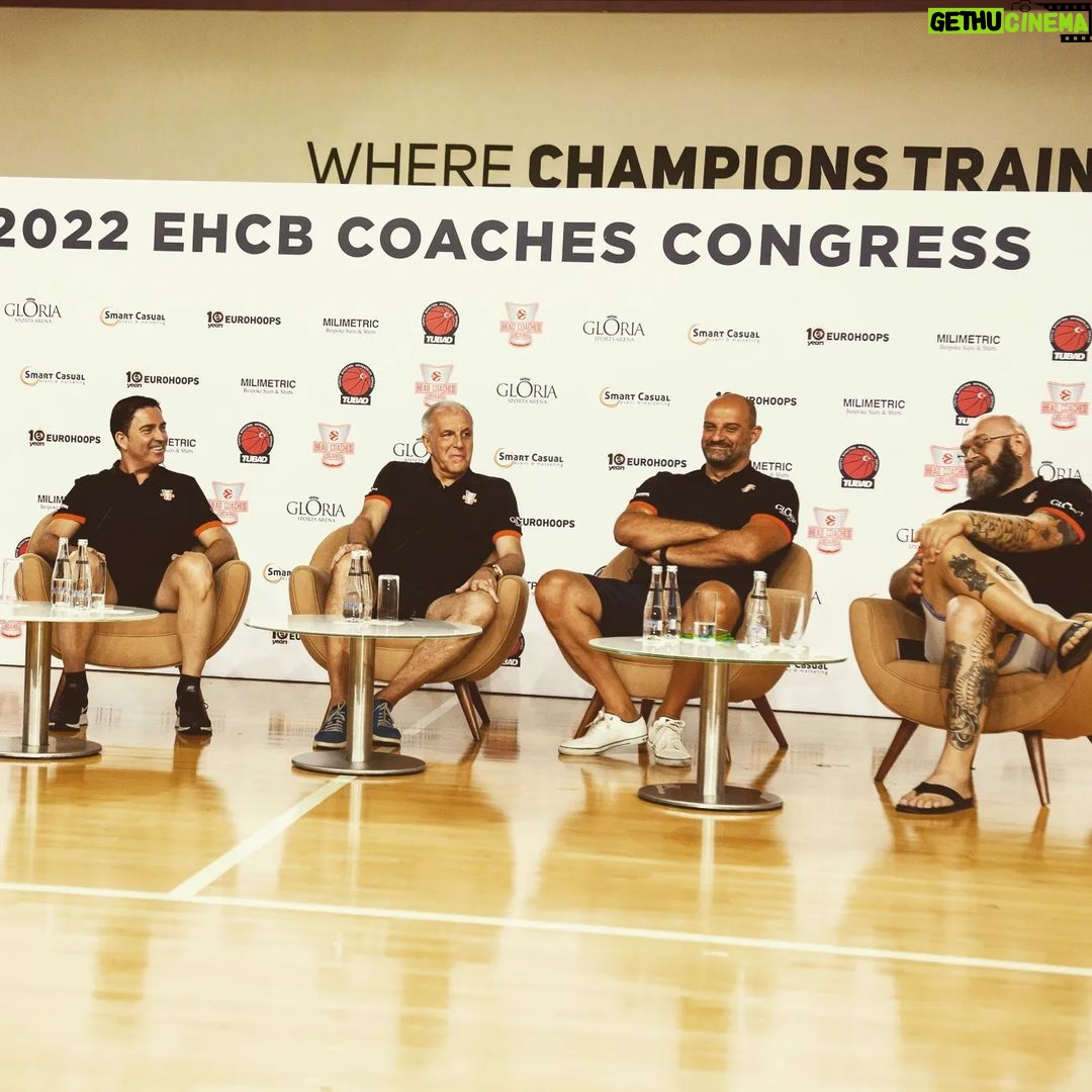 Darko Peric Instagram - It was an amazing week in Turkey at #euroleagueheadcoachescongress with living legends of my favorite game ! I've met old friends, made new friends and learned interesting things about basketball from some of the best coaches in the world! Thanks #ehcb and specially my friend Goran Šašić for invitation, I'll be there next year for sure brate!!! And thanks to amazing crew from @gloriahotels and @gloriasportsarena for having us there!!! Teşekkürler!!! 🏀🏀🏀 #zeljkoobradovic #xavipasqual #sarasjasikevicius #zvezdanmitrovic #sasaobradovic #giannissferopoulos #georgiosbartzokas #selçukernak #dimitrisitoudis #ahmetçakı Antalya, Turkey
