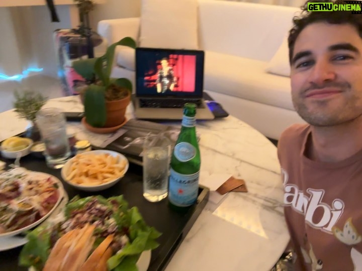 Darren Criss Instagram - Broadway. Champagne. Chocolate. Liza… In cushy bathrobes. What a dreamy way to pre-game, watch, and celebrate the Tony Awards until coming home at 5:30am. Thank you, @timessquareedition❕ The Times Square EDITION
