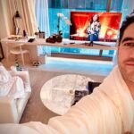 Darren Criss Instagram - Broadway. Champagne. Chocolate. Liza… In cushy bathrobes. What a dreamy way to pre-game, watch, and celebrate the Tony Awards until coming home at 5:30am. Thank you, @timessquareedition❕ The Times Square EDITION
