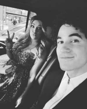 Darren Criss Instagram - Me and Mama Mia’s night out. 

Tony’s day was a blurry marathon. Early morning dress rehearsal, then @buffalobway matinee then @TonyAwards… then after party from which I watched the sun come up. Feel like I’m only just now waking up from the fever dream.