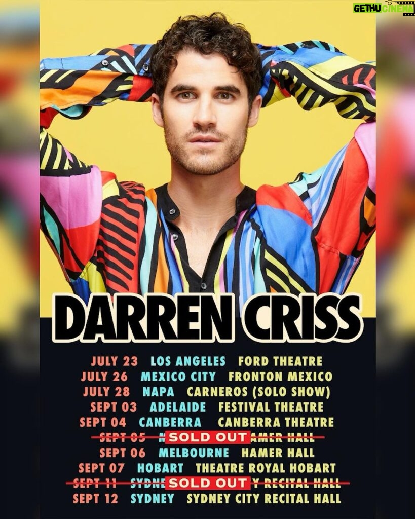 Darren Criss Instagram - been up and over for too long. time to get down and under. (Link in bio) Australia