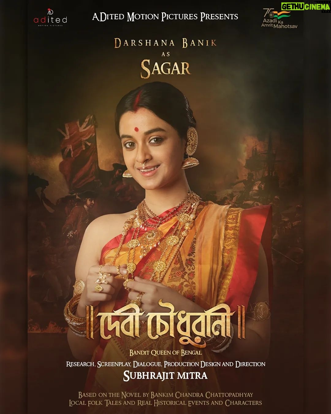 Darshana Banik Instagram - Behold, the curtain rises on a brand new beginning! The moment you've all been waiting for is finally here! Feast your eyes on the exclusive first look of our film 'Devi Chowdhurani' (Bandit Queen of Bengal). It's a magnum opus game-changer! Research, Screenplay, Dialogue, Production Design and Direction: 𝗦𝘂𝗯𝗵𝗿𝗮𝗷𝗶𝘁 𝗠𝗶𝘁𝗿𝗮 Produced by: 𝗔𝗗𝗶𝘁𝗲𝗱 𝗠𝗼𝘁𝗶𝗼𝗻 𝗣𝗶𝗰𝘁𝘂𝗿𝗲𝘀 Presented by 𝗔𝗻𝗶𝗿𝘂𝗱𝗱𝗵𝗮 𝗗𝗮𝘀𝗴𝘂𝗽𝘁𝗮, 𝗮𝗻𝗱 𝗔𝗽𝗮𝗿𝗻𝗮 𝗗𝗮𝘀𝗴𝘂𝗽𝘁𝗮. D.O.P: 𝗔𝗻𝗶𝗿𝗯𝗮𝗻 𝗖𝗵𝗮𝘁𝘁𝗲𝗿𝗷𝗲𝗲 Look Design: 𝗦𝗼𝗺𝗻𝗮𝘁𝗵 𝗞𝘂𝗻𝗱𝘂 Costume Design: 𝗣𝗼𝘂𝗹𝗮𝗺𝗶 𝗚𝘂𝗽𝘁𝗮 Weapon Curation: 𝗣𝗿𝗮𝗷𝗻𝗮 𝗗𝘂𝘁𝘁𝗮 Still Photography: 𝗔𝗻𝗶𝗿𝗯𝗮𝗻 𝗖𝗵𝗮𝗸𝗿𝗮𝗯𝗼𝗿𝘁𝘆 Music Direction: 𝗕𝗶𝗰𝗸𝗿𝗮𝗺 𝗚𝗵𝗼𝘀𝗵 Supervising Producer: 𝗕𝗹𝗼𝘁𝘁𝗶𝗻𝗴 𝗣𝗮𝗽𝗲𝗿 𝗦𝘁𝘂𝗱𝗶𝗼𝘀 𝗣𝗿𝗼𝘀𝗲𝗻𝗷𝗶𝘁 𝗖𝗵𝗮𝘁𝘁𝗲𝗿𝗷𝗲𝗲'𝘀 𝗮𝘀𝘁𝗼𝘂𝗻𝗱𝗶𝗻𝗴 𝘁𝗿𝗮𝗻𝘀𝗳𝗼𝗿𝗺𝗮𝘁𝗶𝗼𝗻 𝗶𝗻𝘁𝗼 '𝗕𝗵𝗮𝘃𝗮𝗻𝗶 𝗣𝗮𝘁𝗵𝗮𝗸' 𝗶𝘀 𝗼𝗻 𝘁𝗵𝗲 𝗵𝗼𝗿𝗶𝘇𝗼𝗻. 𝗦𝘁𝗮𝘆 𝘁𝘂𝗻𝗲𝗱 𝗳𝗼𝗿 𝘁𝗵𝗲 𝗴𝗿𝗮𝗻𝗱 𝘂𝗻𝘃𝗲𝗶𝗹𝗶𝗻𝗴! 𝗗𝗮𝗿𝘀𝗵𝗮𝗻𝗮 𝗕𝗮𝗻𝗶𝗸: Sagar #JaiBhairavi #DeviChowdhurani #banditqueenofbengal #aditedmotionpictures @subhrajitmitra @prosenstar @apu.aparna @aniruddha.dasgupta.92 @srabanti.smile @arjunchakrabarty @bickramghoshofficial @darshanabanik @bibriti @kinjalnanda_official @poulami.rgupta @somnaththemakeupartist