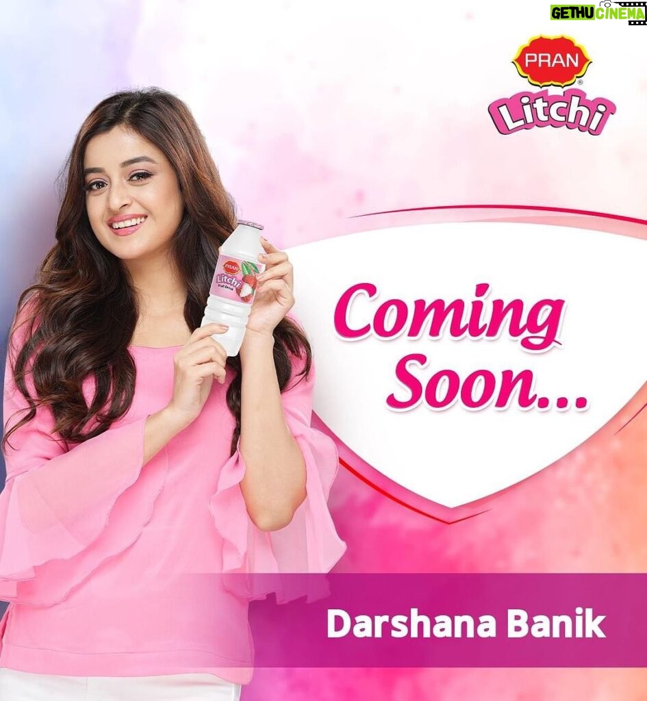 Darshana Banik Instagram - Happy to be associated with #pran family on their upcoming #pranlitchidrink #eidcampaign for both Bangladesh and India. 💜💕💕 Thank you team.
