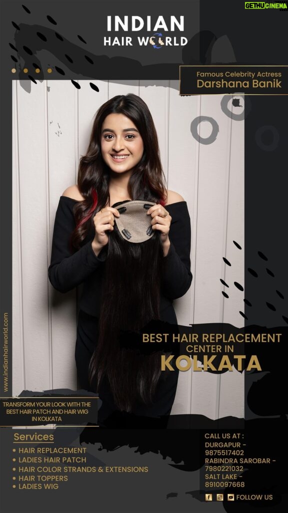 Darshana Banik Instagram - ✨ Watch the stunning Tollywood Actress DARSHANA BANIK flaunt her flawless looks with our exclusive Hair Topper. Say goodbye to insecurities and hello to confidence! 💁‍♀️✨ 🌟 Embrace the Glamour, Defy Hair Loss! Transform your look, transform your life. Get your perfect solution for your Hair Loss problem by visiting @indianhairworld.service #hairtransformation #hairtopper #tollywoodactress #hairlosssolutions #nonsurgicalhairreplacement Indian Hair World