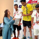Darshana Banik Instagram - What a beautiful,inspiring day it was… Great initiative by @timesofindia @calcuttatimes, thank you for making me a part of #timesparagames2023 . They taught me the depth of the quote ‘the only one who can tell you that you can’t win is you….’ once again. To me they all are winners. My outfit- @thesilverneedle_studio Makeup- @sonam_makeupartist #reels #reelsinstagram #sports #badminton Newtown Business Club