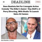 Dave Bautista Instagram - game on @jjlocoperry @lionsgate #KillersGame