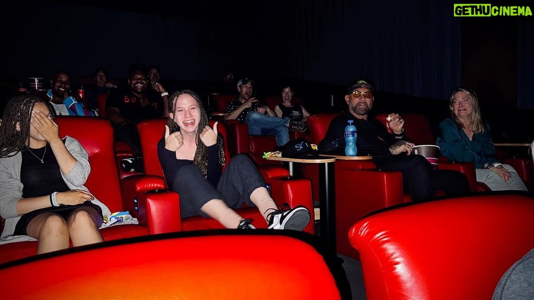 Dave Bautista Instagram - So proud of my little ❤️ @chloecolemanact crushing it as usual in the new #DnDMovie 🙌🏽 ..Huge thanks to team @dungeonsanddragonsmovie for helping me set up a screening for the cast of @myspymovie 🕵️♂️ We loved it! What an epic film!👏🏽Go grab your dice and roll out on 3.31