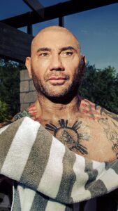 Dave Bautista Instagram - my tattoos tell my story #dreamchaser @gq