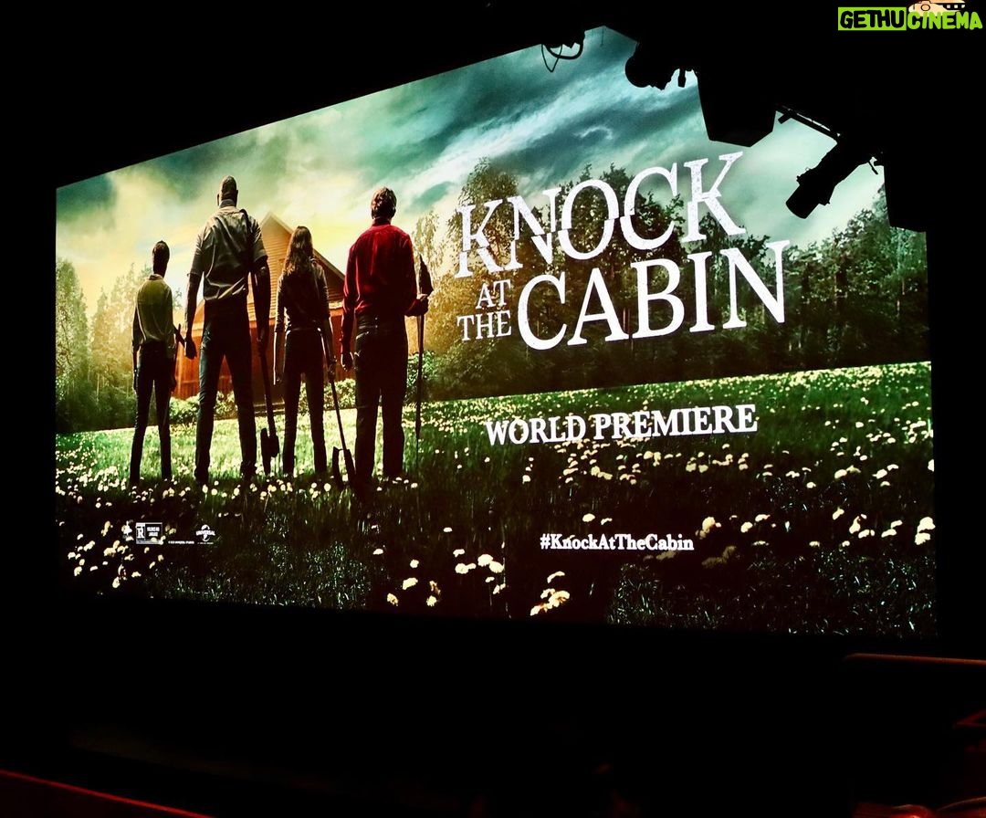 Dave Bautista Instagram - A week filled with laughs, unforgettable moments, and endless excitement promoting #KnockAtTheCabin. And now, it's finally time to sit back, relax and enjoy the show. @knockatthecabin in theaters now!