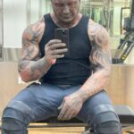 Dave Bautista Instagram - #BTS gettin a workout in during @guardiansofthegalaxy vol. 3 💪🏽 #guardiansofthegalaxyvol3 #WeAreGroot #DreamChaser #Drax Atlanta, Georgia