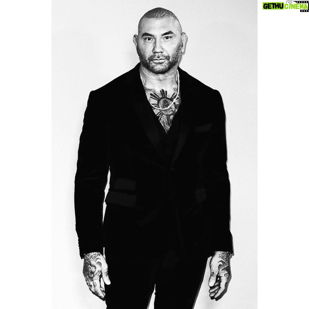 Dave Bautista Instagram - Dave Bautista at the premiere of Glass Onion: A Knives Out Mystery' premiere, 66th BFI London Film Festival, UK