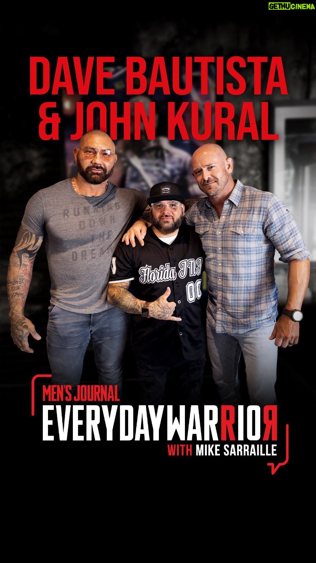 Dave Bautista Instagram - New episode of The Everyday Warrior Podcast is out now with Dave Bautista and John Kural, founders of DC Society Ink - their new tattoo shop in Tampa, FL. It was an impactful episode that you won’t want to miss. Here are some of the things we get into: - Dave’s career from professional wrestler to a-list actor - John’s journey to become a renowned tattoo artist and how he and Dave came up with the idea for DC Society Ink - How biases for tattoos have changed in modern culture - Working hard to be respected by your peers - Dogs of course, and more Check out the full episode in the link in bio, and please leave a review so that we can keep improving