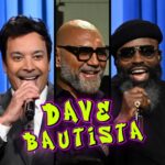 Dave Bautista Instagram - Jimmy and @blackthought sing a song about how to spell @davebautista’s name 🤣 #FallonTonight The Tonight Show Starring Jimmy Fallon