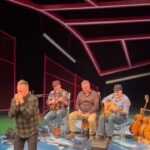Dave Coulier Instagram - What a way to kick-off the New Year, playing live onstage at the Purple Rose theater with my buddies, Jeff Daniels, special guest, hockey Hall Of Famer, Larry Murphy and the talented @umjazzfiddle. #coolernewyear #happynewyear #coolermusic