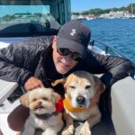 Dave Coulier Instagram - Lots of peepee training with Ziggy and Shorty on dry land. How’d it go on the boat? See the results right here. #captaincooler #greatoutdoors #boatlife #dogsofinstagram