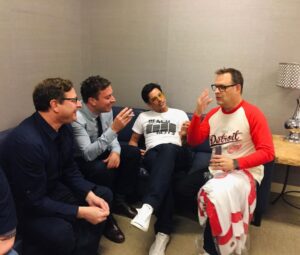 Dave Coulier Instagram - My phone sent me this memory today. I don’t recall what story I was telling, but I sure did love laughing with these guys. ❤️ @bobsaget @jimmyfallon @johnstamos - And, HBD Jimmy!
