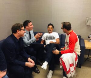Dave Coulier Instagram - My phone sent me this memory today. I don’t recall what story I was telling, but I sure did love laughing with these guys. ❤️ @bobsaget @jimmyfallon @johnstamos - And, HBD Jimmy!