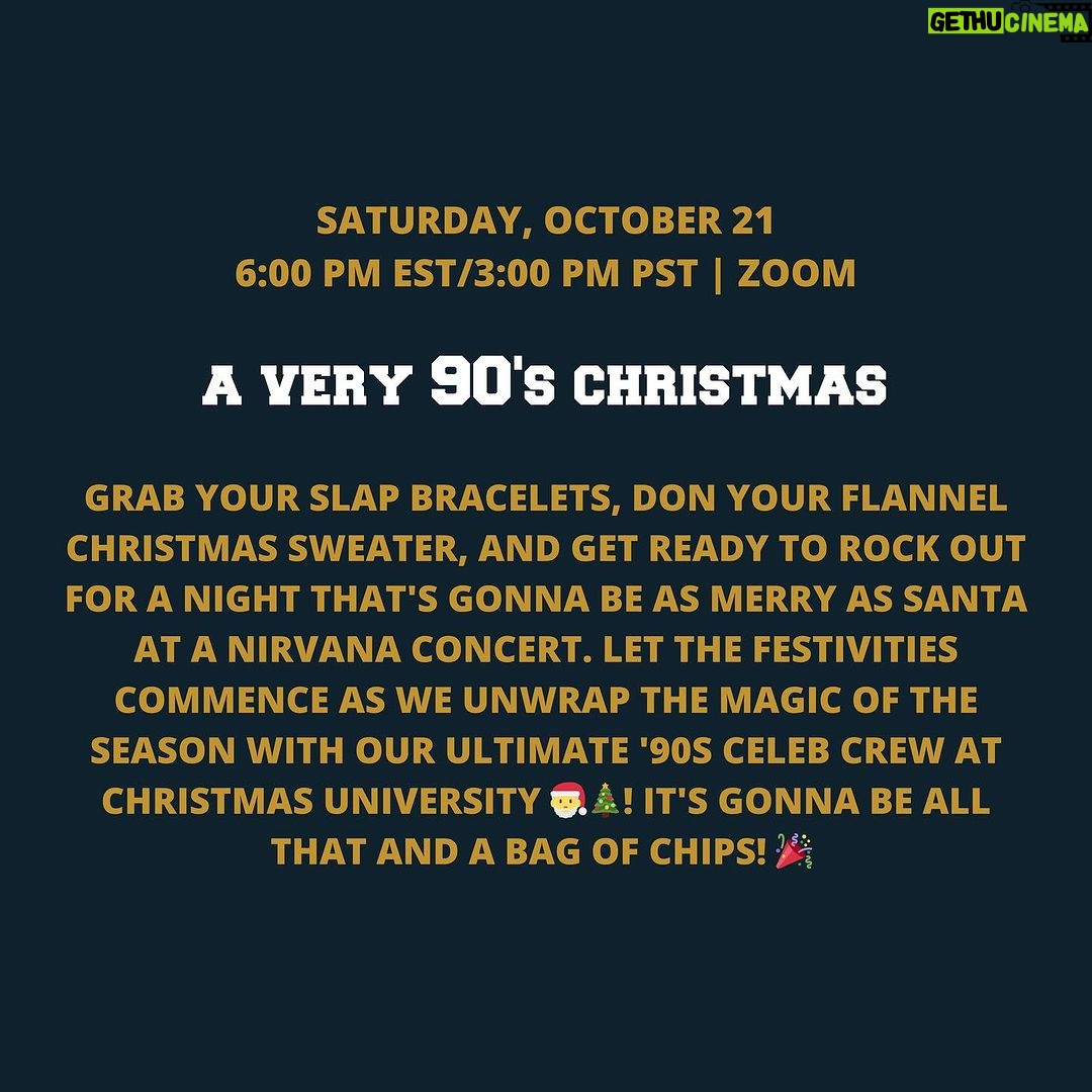 Dave Coulier Instagram - Join me this Saturday at ‘A Very 90’s Christmas’, an online Celebrity Game Night that will raise 2500 toys for children in need this holiday season 🎄🎁 The event is over zoom so you can join from the comfort of your own home or smartphone! 100% of ticket sales will go directly toward purchasing high quality toys! The best part, when you sign up, not only are you helping us give Christmas to children in need, you also get qualified to win over $25,000 worth of prizes! See you this weekend! Go to ChristmasIsNotCancelled.com now to register. Use my code DAVE10 to save $10.