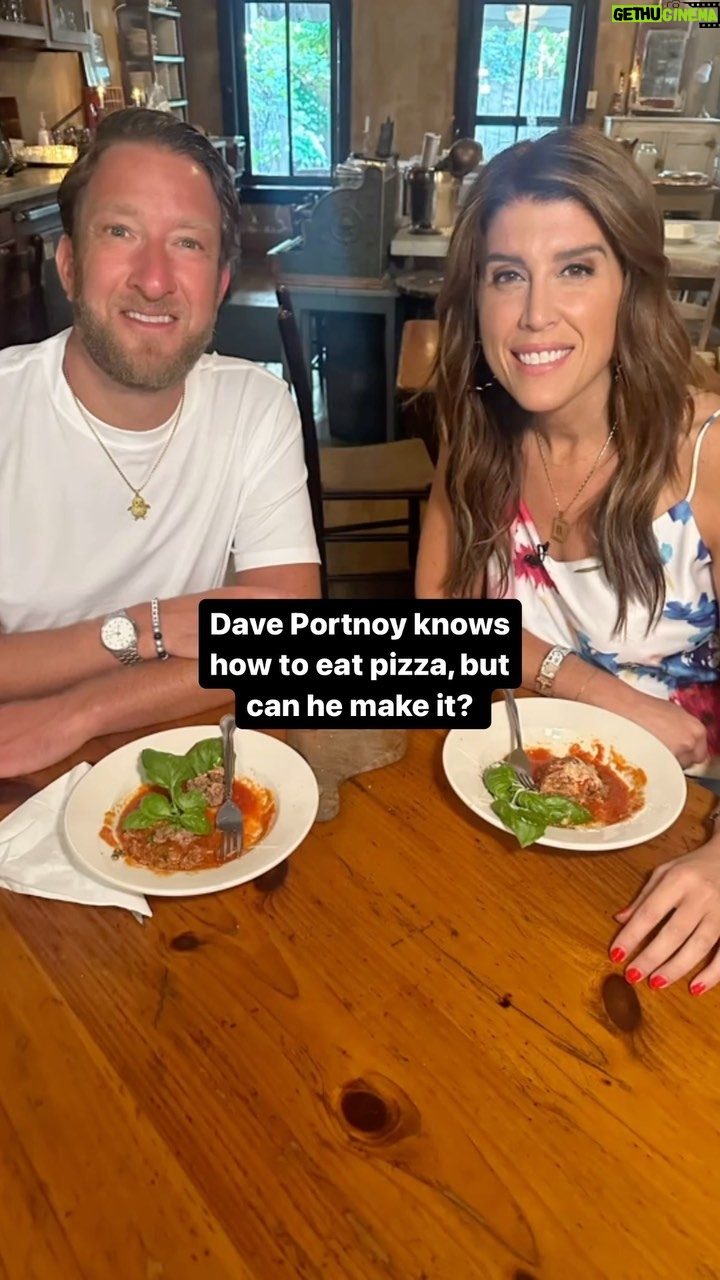 Dave Portnoy Instagram - Dave Portnoy knows how to eat pizza, but can he make it? He puts his skills to the test with Lauren Scala and Mark Iacono at Lucali. One Bite Pizza Festival is September 23rd, where you can enjoy all you can eat pizza, music and more. For tickets to “the greatest gathering of pizzerias…ever,” head to onebitepizzafest.com. #NewYorkLiveTV #Barstool #BarstoolSports #OneBite #DavePortnoy #Lucali