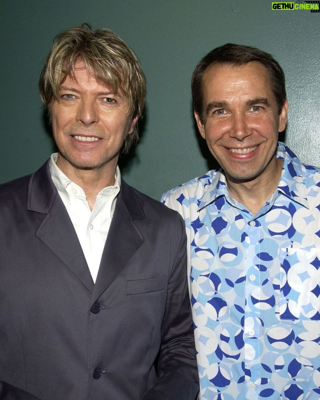David Bowie Instagram - JEFF KOONS’ NOD TO BOWIE WITH FIRST ART ON THE MOON “Make some new computer thing, That puts me on the moon...” After a brief delay due to technical issues, the Moon Phases artwork by Jeff Koons was successfully launched on a rocket to the moon from Cape Canaveral at NASA’s Kennedy Space Center on Thursday. Bowie fans may be familiar with the work of Jeff Koons, perhaps via David’s interview with him in the Spring 1998 issue of Modern Painters or even because of the April Fool’s day launch party in 1998 of William Boyd’s book Nat Tate: an American Artist 1928-1960, at Jeff Koons’ studio. A hoax of Boyd’s that David presented to the world with the collusion of Koons. Anyway, as we said, a rocket made by Elon Musk’s SpaceX company carrying 125 miniature, stainless steel sculptures by Koons launched on Thursday and is expected to land with the Intuitive Machines Nova-C Lunar Lander and be permanently placed near the moon’s south pole on 23rd February. The Moon Phases artwork (which will be the first authorized art permanently placed on the moon), consists of 125 one-inch sculptures that each correspond to distinct phases and vantage points of the moon. On Earth, 15.5-inch replicas of each mini sculpture will remain. Each sculpture is named after “people who have made great accomplishments in human history,” as Jeff Koons explained in the promotional video for Moon Phases posted nine months ago: “Each Moon Phase will have the name of an individual throughout history that’s made a tremendous contribution. One of the persons could be Leonardo da Vinci. Another one could be David Bowie. People who have made significant changes and who have given us a glimpse into how we can transcend....Moon Phases really deals with global aspiration for humankind, beyond the Earth into the universe.” Read more about the project and watch the full video here: https://www.pacegallery.com/journal/jeff-koons-moon-phases/. (Linktree in bio) Here‘s to a safe journey for Moon Phases, the second time SpaceX have flung Bowie into space. (See our February 2018 post: BOWIE SONGS USED FOR HISTORIC SPACE FLIGHT) (Continued)