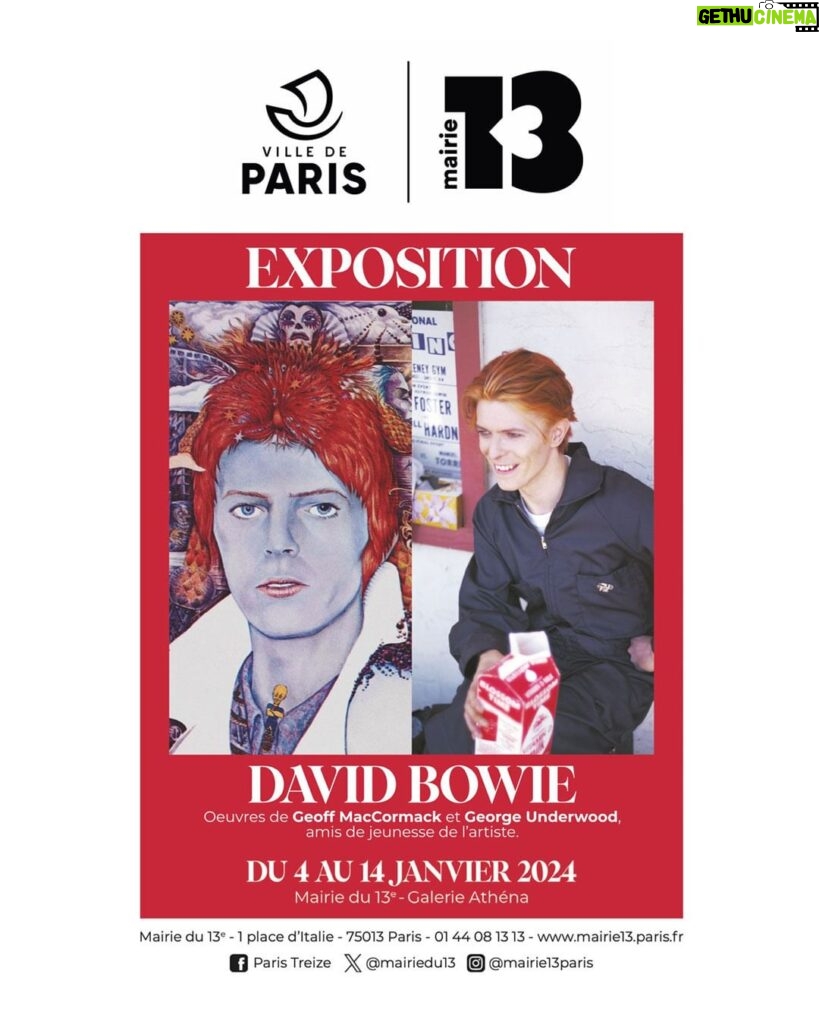 David Bowie Instagram - GOOD LUCK FOR RUE DAVID BOWIE INAUGURATION DAY “Well, how come you only want tomorrow…” We told you about tomorrow’s event in Paris back at the start of December. (03 December 2023: GEORGE AND GEOFF TO UNVEIL RUE DAVID BOWIE PLAQUE) Keep your eye on this page for timings: https://mairie13.paris.fr/pages/le-13e-accueille-la-rue-david-bowie-25858 (Linktree in bio) Good luck to all involved and particular thanks to Jérôme Soligny for keeping us updated. #RueDavidBowie #BowieParis