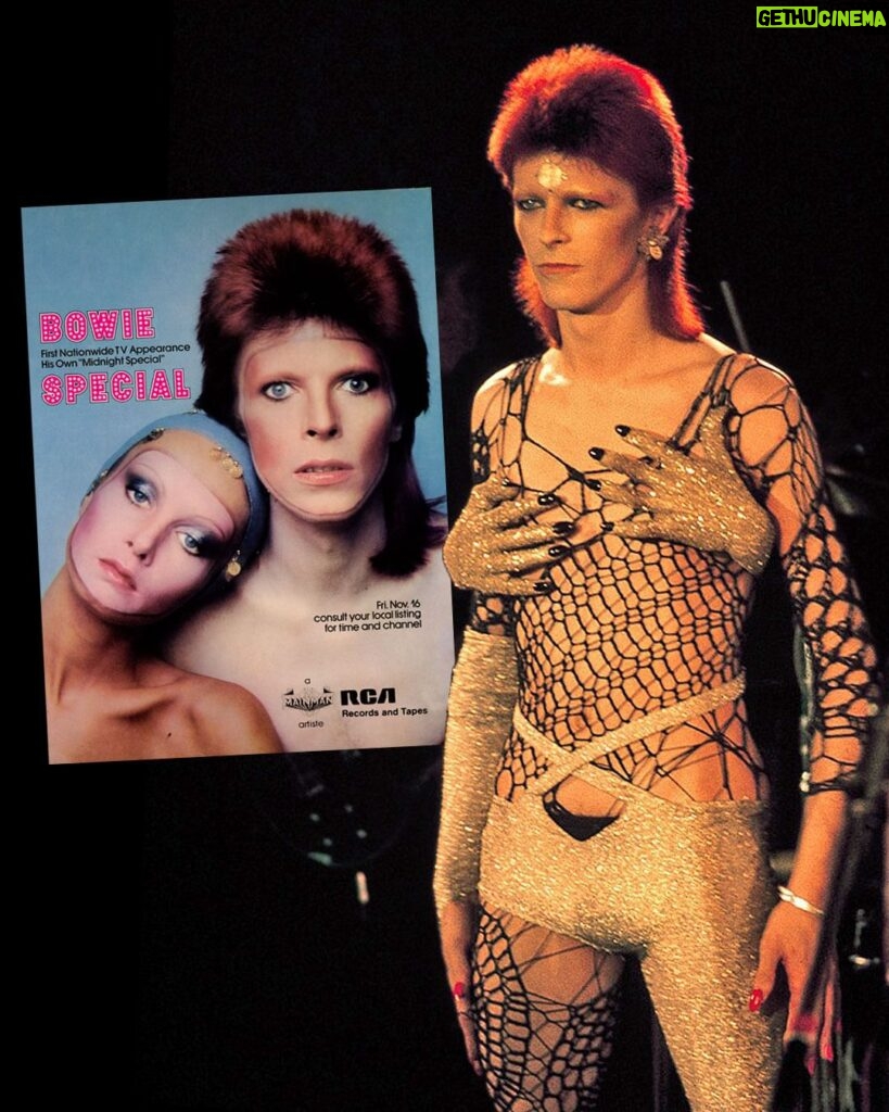 David Bowie Instagram - THE 1980 FLOOR SHOW BROADCAST 50 YEARS AGO TODAY “Beware the savage jaw...” Today marks the 50th anniversary of the broadcast of David Bowie’s The 1980 Floor Show, which was used as both a promotional tool for Pin Ups and to further break into the American market. It would be Bowie’s last public performance with the two remaining Spiders From Mars, as drummer Woody Woodmansey was no longer a part of the band line up, having been replaced by Aynsley Dunbar. The 1980 Floor Show was a lavish stage production that took place over three days at Bowie’s old haunt, The Marquee Club in London’s Soho. Filmed in front of fan club members for the American NBC TV late night show, The Midnight Special, you can read another fine in-depth piece by Jason Draper over on Dig! via the link below. ‘THE 1980 FLOOR SHOW’: THE FULL STORY BEHIND DAVID BOWIE’S 1973 TV SPECIAL - https://www.thisisdig.com/feature/david-bowie-the-1980-floor-show-full-story/ (Linktree in bio) Check out most of the performances while you’re there. Live images by Mick Rock and Terry O'Neill #BowiePinUps50 #1980FloorShow