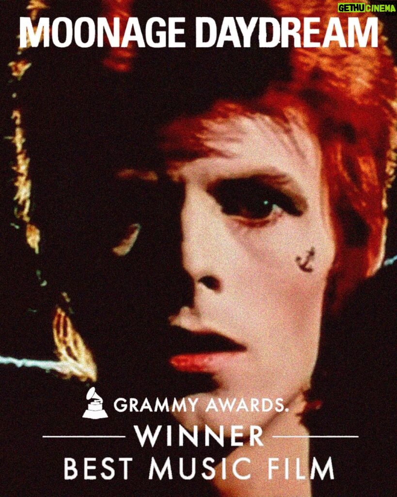 David Bowie Instagram - BRETT MORGEN ACCEPTS GRAMMY FOR BEST MUSIC FILM “Freak out in a Moonage Daydream...” Brett Morgen’s David Bowie documentary Moonage Daydream has won this year’s Grammy Award for Best Music Film, and Brett Morgen was there to accept it in person. “When I first started this project, I met with David Bowie’s executors,” Brett said during his speech. “Bill [Zysblat] said to me, 'David is not here to authorize this film, so it cannot be Bowie on Bowie. You have to embrace it. It’s going to be Morgen on Bowie.' And there are not a lot of people in this day and age who would hand over all of these archives and let me make an art project.” After thanking the executives as well as his wife and kids, Brett closed by thanking “David Bowie, the single greatest artist who’s walked the face of this earth.” Watch his acceptance speech here: https://youtu.be/gaWY2z_u44k?si=Hp_893nqQh68pLL3 (Linktree in bio) Moonage Daydream was up against stiff competition in the shape of the other nominees in the Best Music Film category, including How I'm Feeling Now (Lewis Capaldi), Live From Paris, The Big Steppers Tour (Kendrick Lamar), I Am Everything (Little Richard), and Dear Mama (Tupac Shakur). Congratulations to everyone involved in this remarkable work...particularly David Bowie! 📸 Mick Rock 📸 Masayoshi Sukita #66thGrammyAwards #Grammys2024 #BowieGrammyAwards #MoonageDaydreamFilm