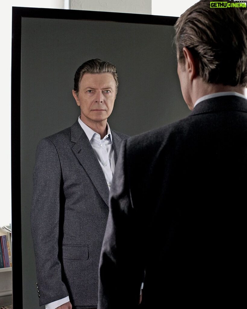 David Bowie Instagram - Jimmy King was responsible for creating many striking images of David Bowie, and this shot from 2013 is no exception. #BowieReflections