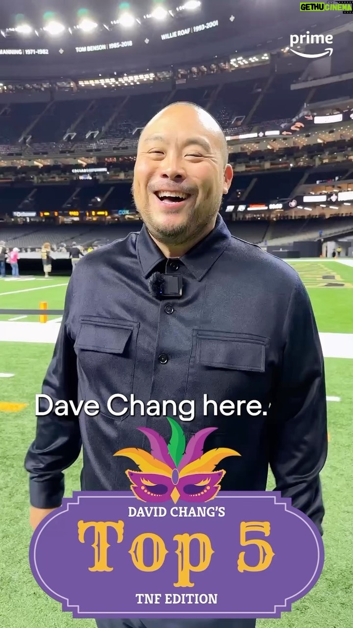David Chang Instagram - Our @davidchang ranks NFL food cities and snacks How did he do? 🤔 Caesars Superdome