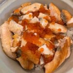 David Chang Instagram – Kids dinner: Roasted salmon with roe on rice. Only one son loved it.  The other son is in a serious committed relationship with boxed Mac & cheese. I have to break them up somehow.