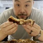 David Chang Instagram - Messing around in kitchen…a venn diagram of: roti canai, cinnamon bun, Austrian strudel, scallion pancake, 🇰🇷 hotteuk. Initially was trying to play around with roti canai…but ended up at Cinnabon at the food court in a South Korean shopping mall Stretching the dough hand like the roti canai masters is not in my realm of possibilities.
